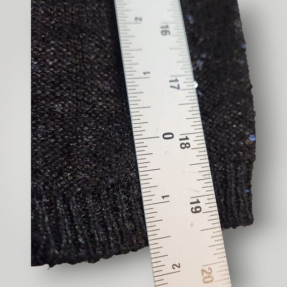 Alfred Dunner Women's S Embellish Black White Two-fer 3/4 Sleeve Sweater - Picture 14 of 15